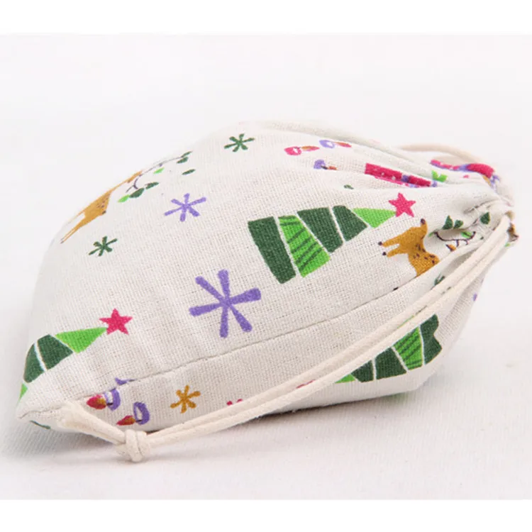 christmas drawstring gift bag,drawstring gift bag,christmas gift bag,cotton drawstring bag
