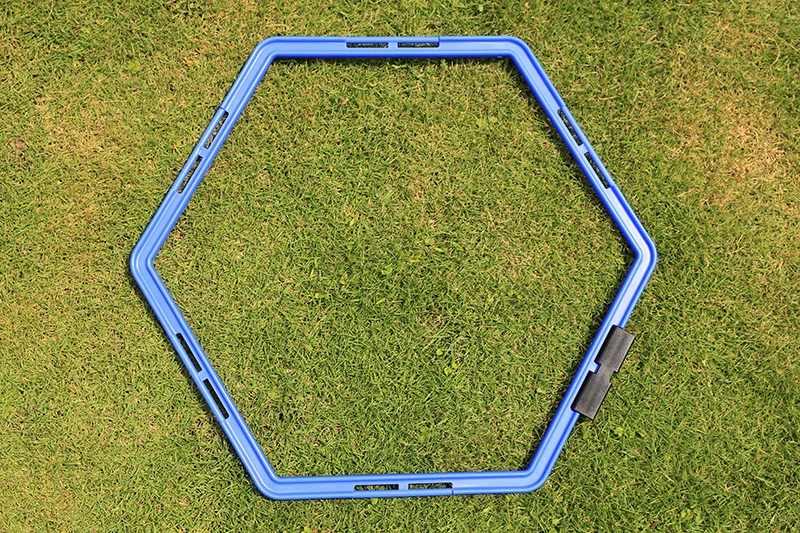 Hexagon multiple assembly agility rings, speed hexagon training rings