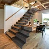 Indoor Wood Step Mono Stringer Staircase / Stair Kit
