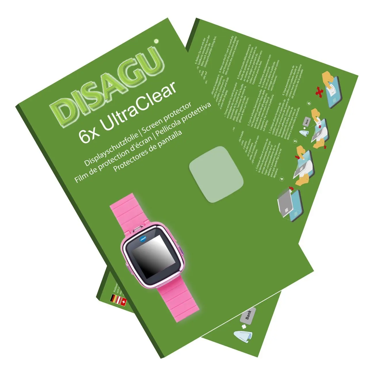 DISAGU 6x Ultra Clear Screen Protector for Vtech Kidizoom Smart Watch 2