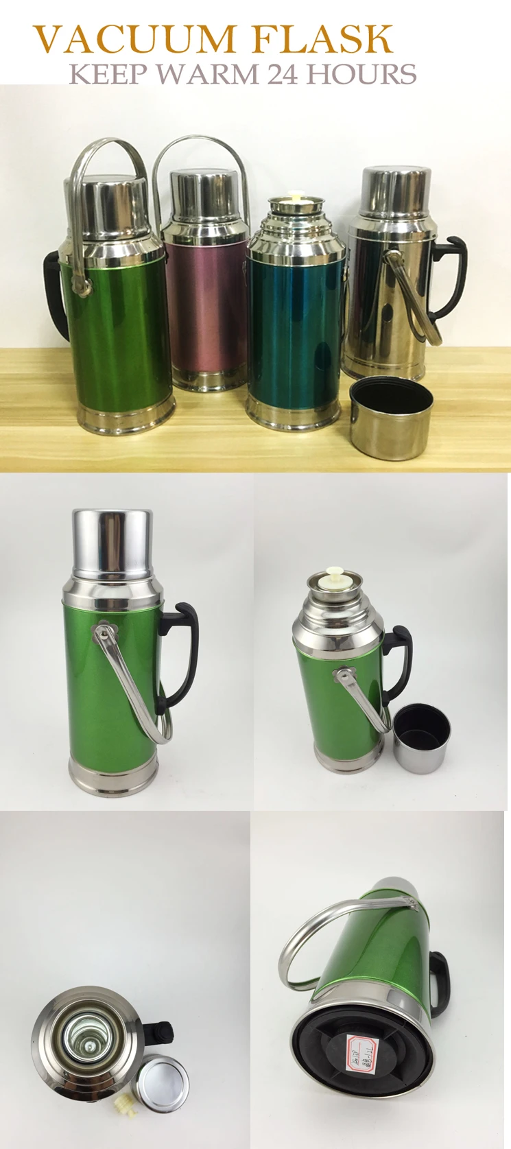 Stainless Steel Thermos Flask Glass Liner Pot Bottle Hot Water Jug