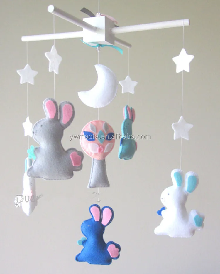 Wholesales Baby Nursing Bunny Crib Mobile Infant Bedding Felt