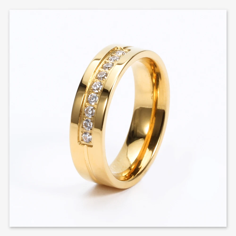 Zhongzhe Jewelry Stainless Steel 18k Gold Plated Wedding Bands Mens ...