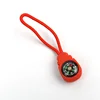 Fashionable Nylon String Custom Red PVC Silicone Sport Backpack Zipper Puller Sliders with Compass