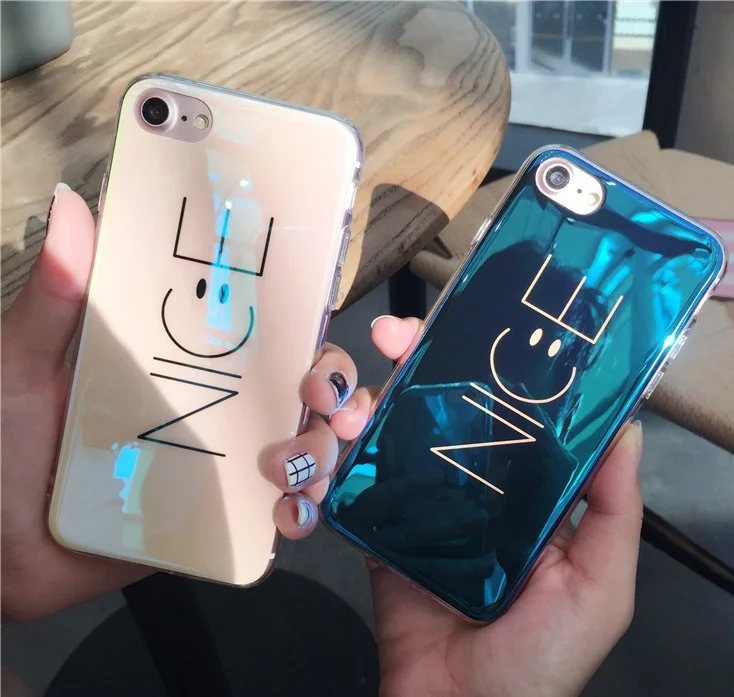Blue Light NICE Pattern Soft TPU Phone Case for iPhone 8 7