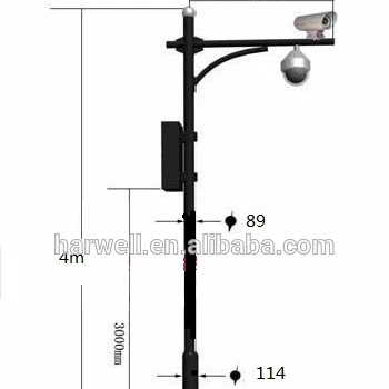 Poste Galvanizado En Caliente De Acero Al Aire Libre De Varios Tamaños