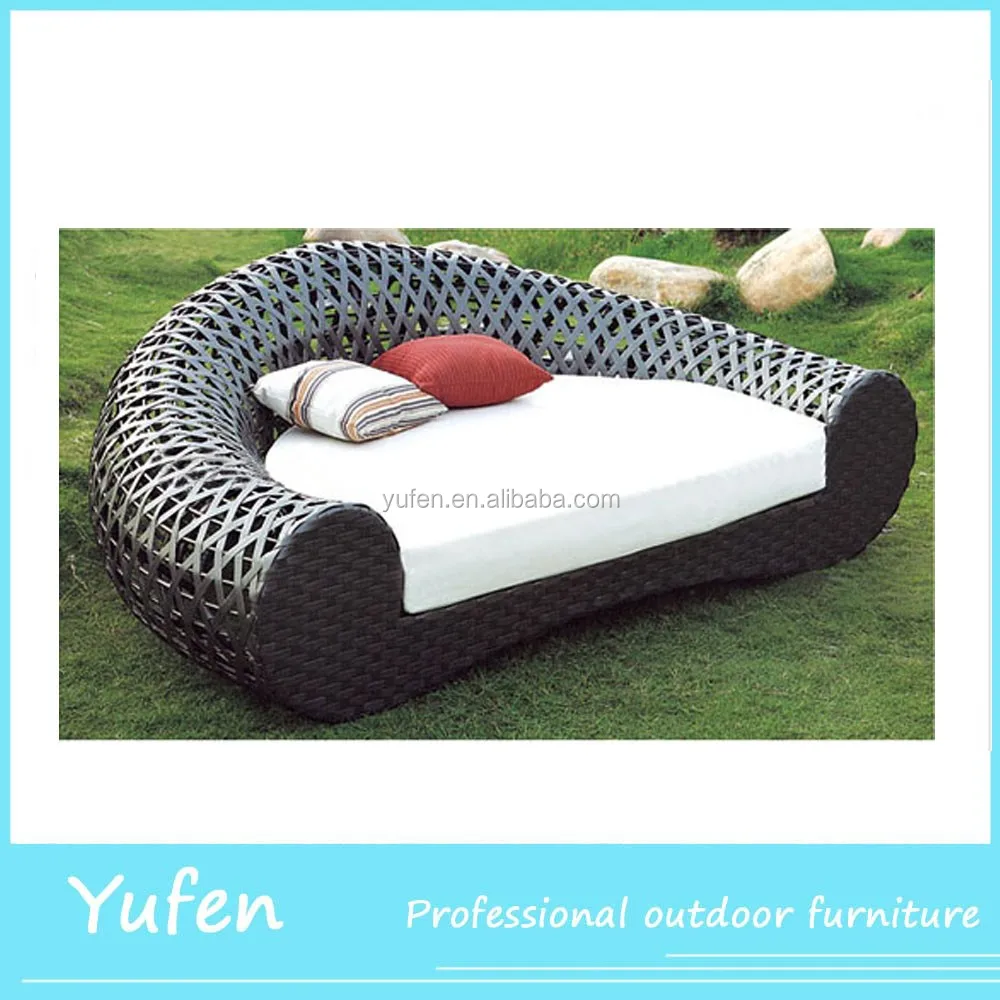 Rattan Round Outdoor Lounge Bed With Canopy Cheap Sunbed Buy Rattan