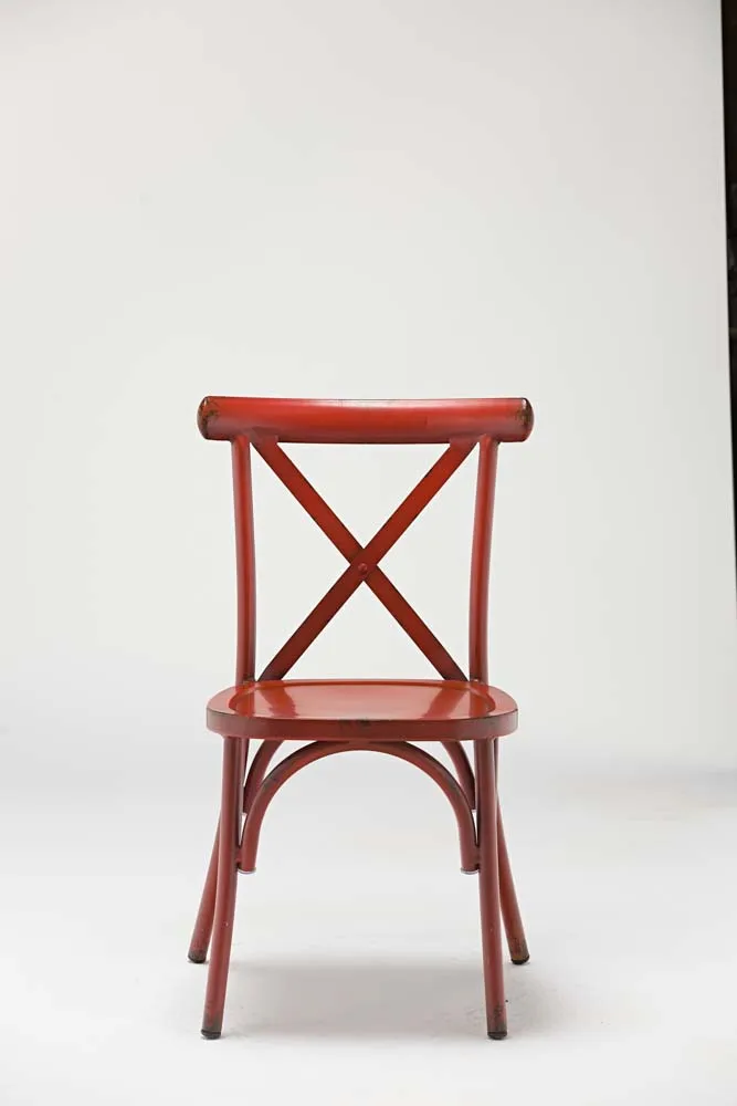 Wholesale Modern Design Outdoor Indoor Balcony Garden Stacking Metal Dining Chair