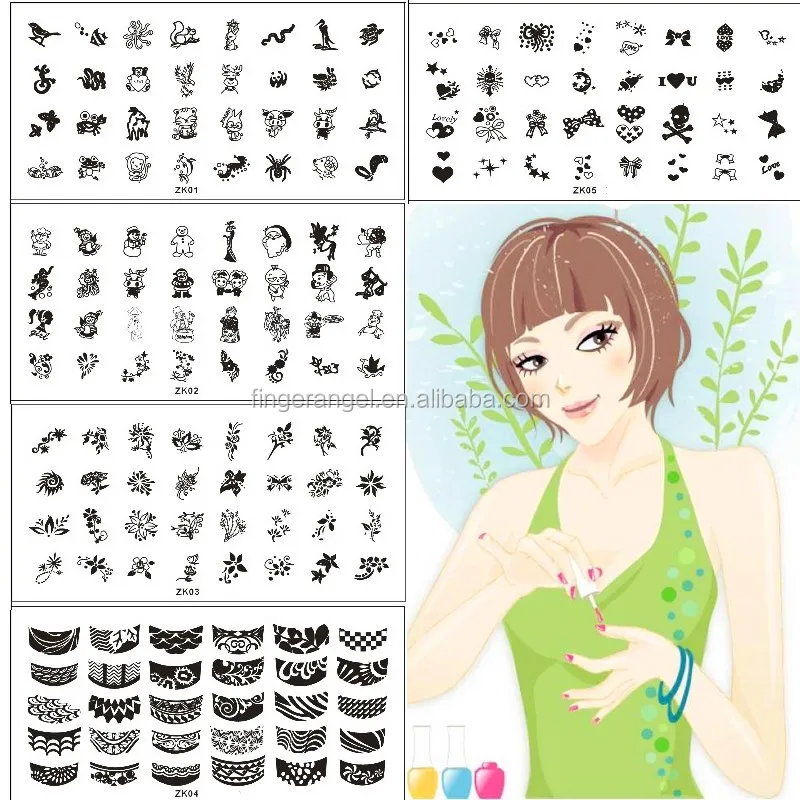 metal plates nail art