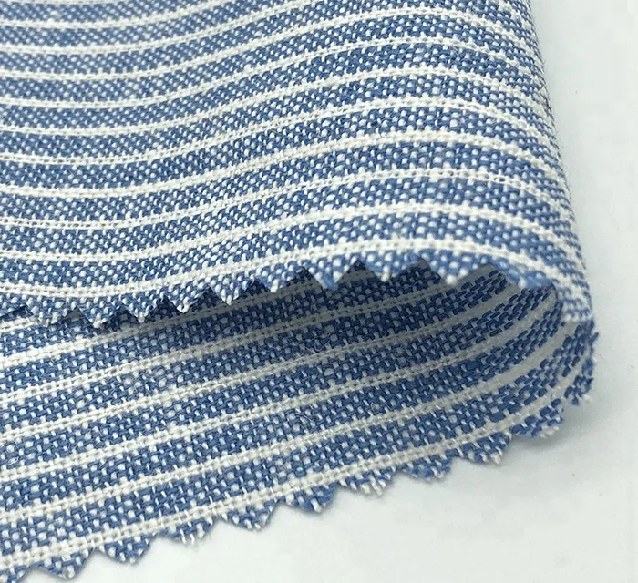 55 Linen 45 Viscose Blend Yarn Dyed Stripe Fabric Buy Linen Viscose
