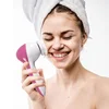 Free Shipping 5 In 1 Mini Facial Cleansing Brush Electric Rotating Waterproof Face Exfoliating Brush