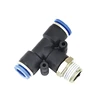 PT Series Male Thread Pneumatic Pipe Connector Air Tee Fitting