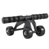 Silent abdorminal training yoga 4 wheel ab rowing machine with kneeling mat