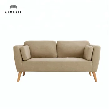 Scandinavian Wooden Frame Library Two Seats Reading Sofa Scandinavian Wooden Frame Library Two Seats Reading Sofa