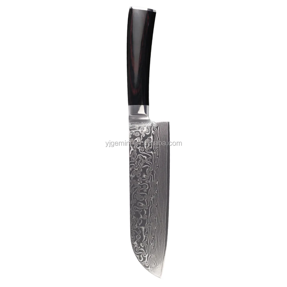 7 Inch Wholesale Damascus Kitchen Knife Damascus Knife Blanks Santoku