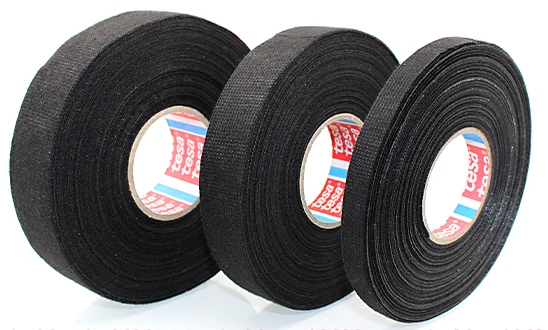 4 Rolls of TESA 51618 19mmx25m Cloth Fabric Tape Cable Looms Wiring Harness 