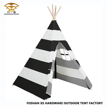teepee tent black and white