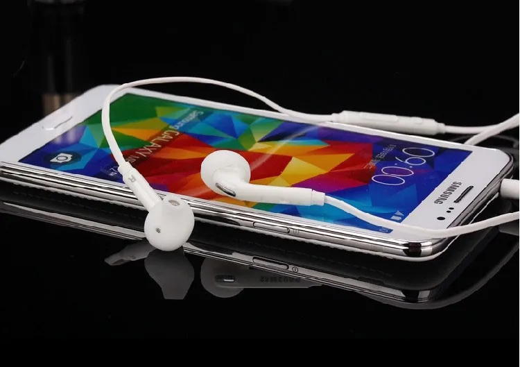 Hot sell Sport in- ear S7 S6 Earphone White Mobile Earphone handfree For Samsung Galaxy