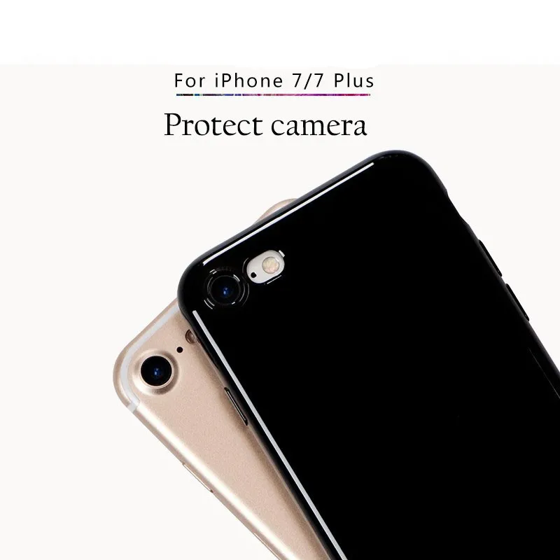 Guangzhou wholesale Cover for iPhone 7 Plus Case with Jet Black Color TPU casefor iPhone 7 Plus