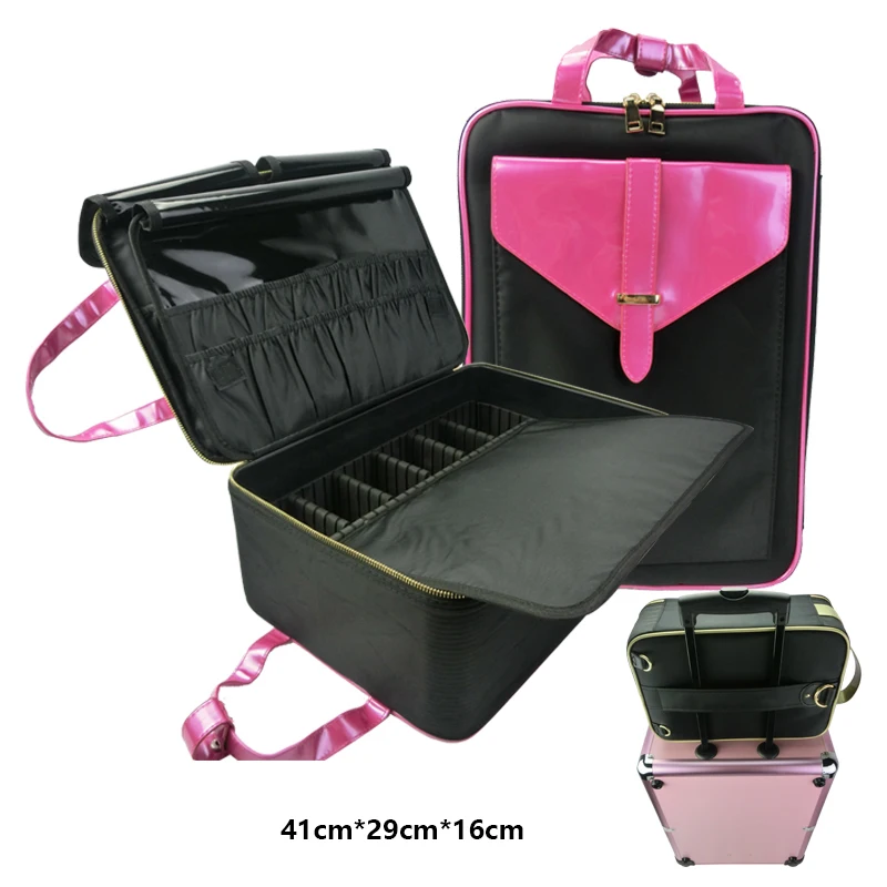 Travel Makeup Women Organizer Nylon Cosmetic Bag With Brush Holder Product On Travel Makeup Women Organizer Nylon Cosmetic Bag With Brush Holder Product On