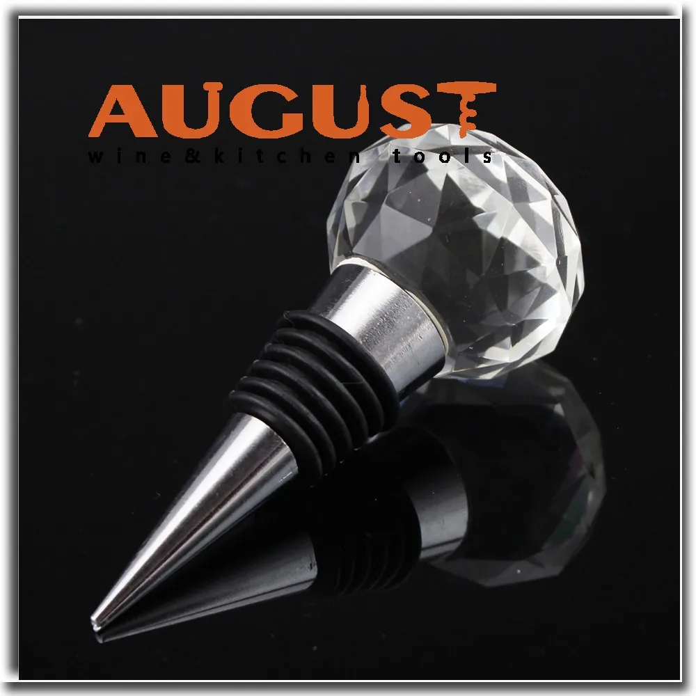 New Crystal Mango Moon Collection Doorknob Clear Bottle Wine Stopper