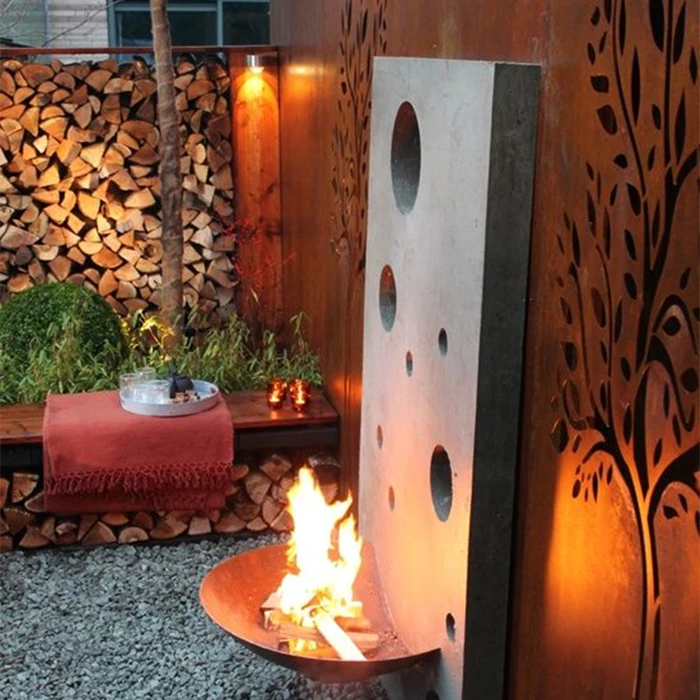 Outdoor Corten Steel Fireplace Metal Fireplace Buy Outdoor