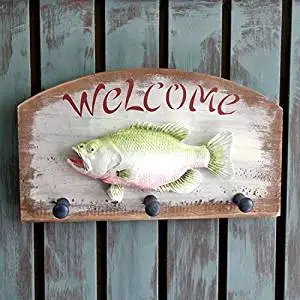 CCWY Welcomes the Mediterranean hooks adhering the welcome coat hook creative home key fishing, Sepia