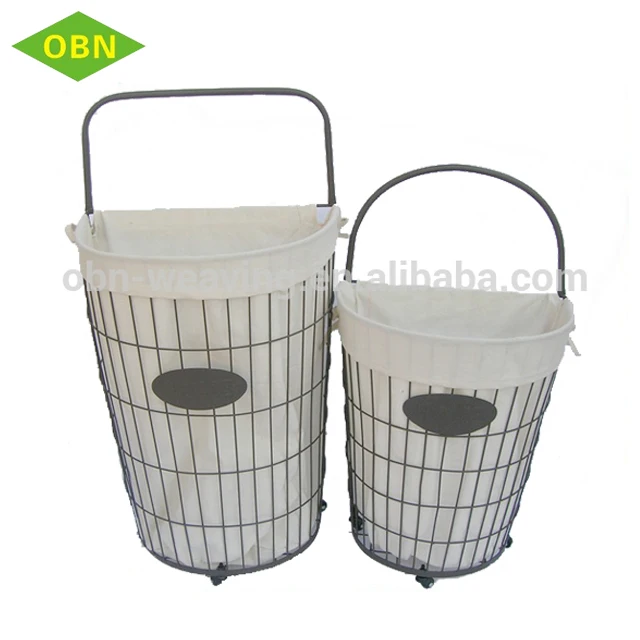 Metal Wire Laundry Basket With Wheels Metal Wire Laundry Basket With Wheels