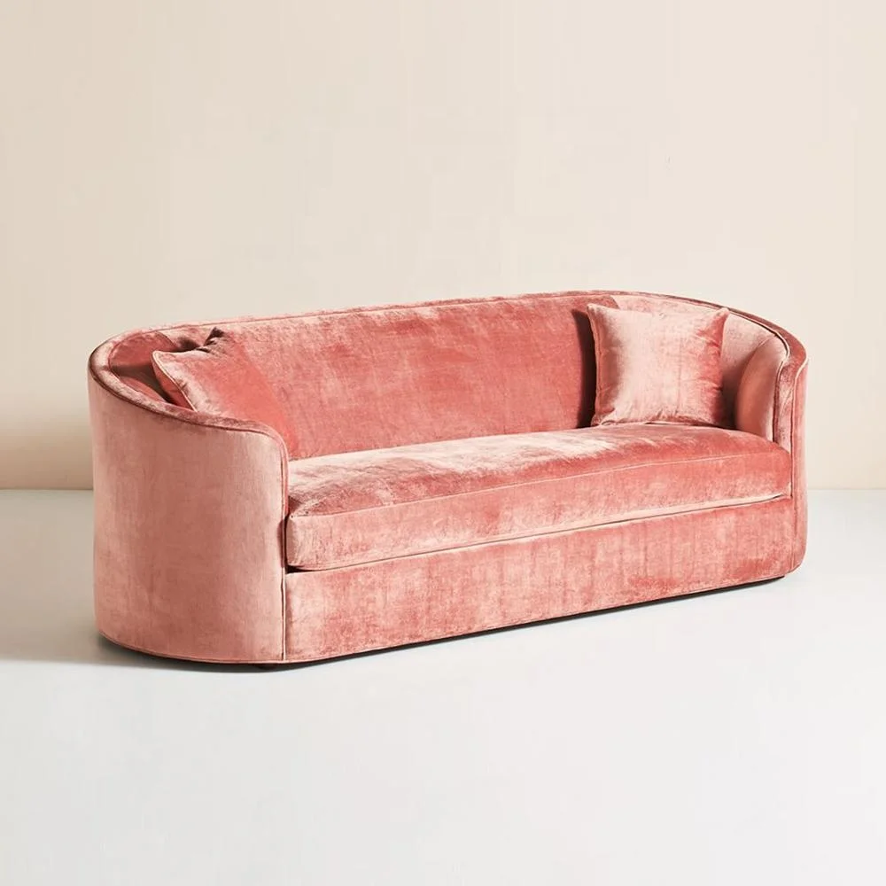 Velvet Simple Style No Legs Sofa Velvet Simple Style No Legs Sofa