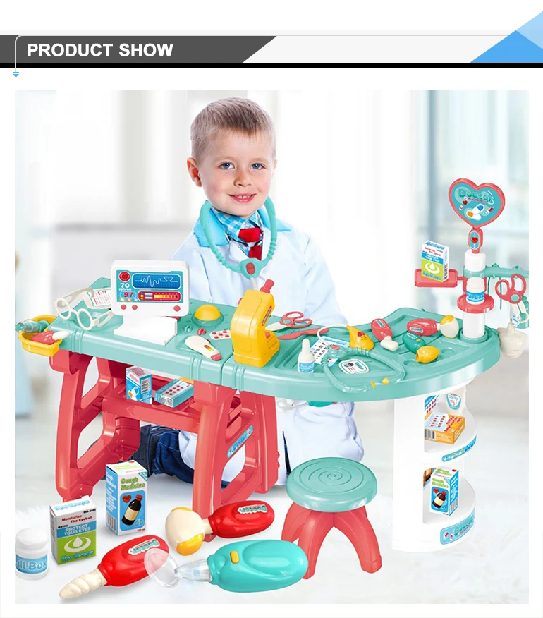 baby playing doctor set