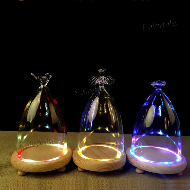 glass dome with led light