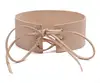 Flannelette leather cord tie strap Necklace exaggerated CHOKER collar