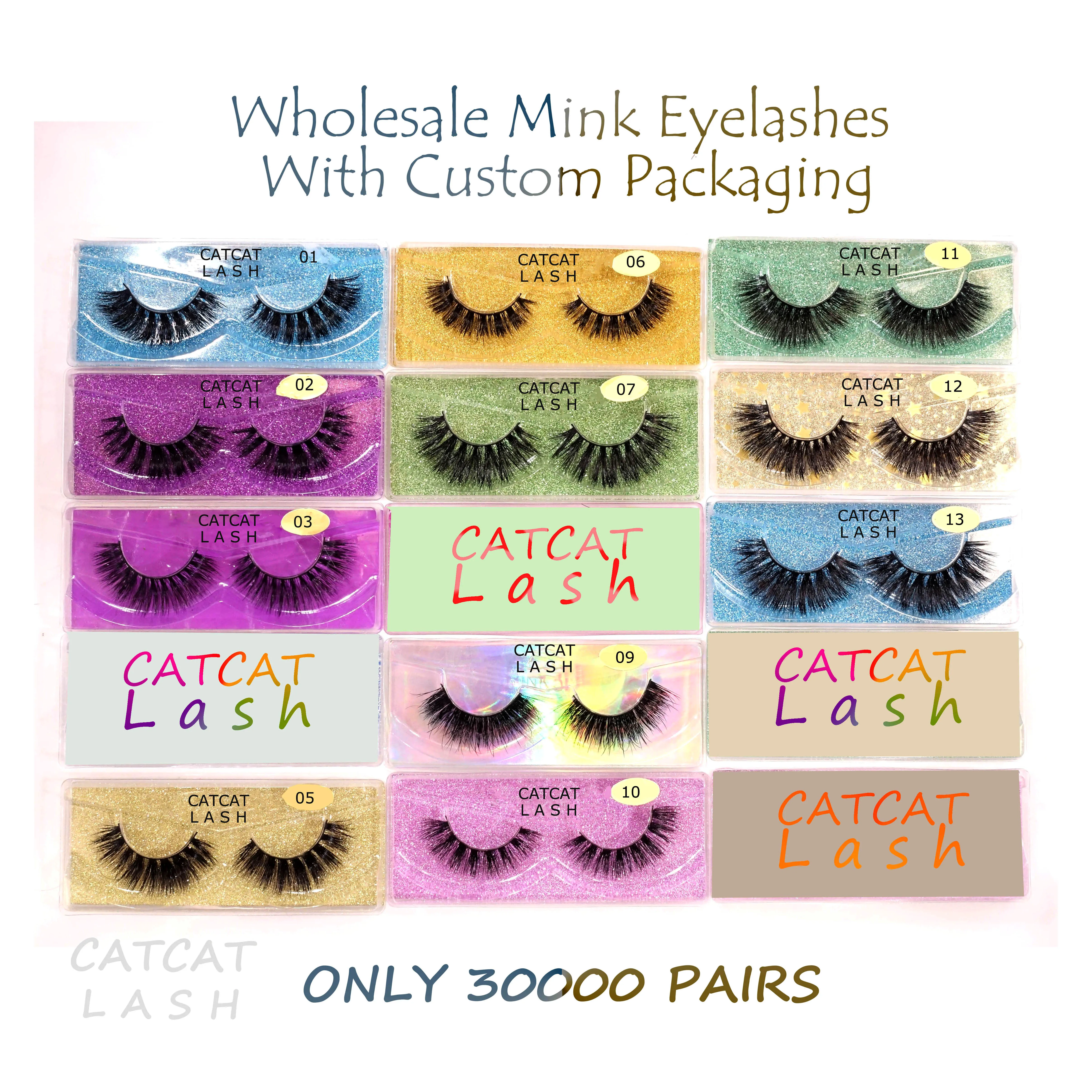 

Whole Mink Eyelashes,100 Pairs, Natural black