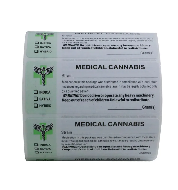 Hybsk Generic Medical Strain Labels - State Compliant Medical,Pot ...