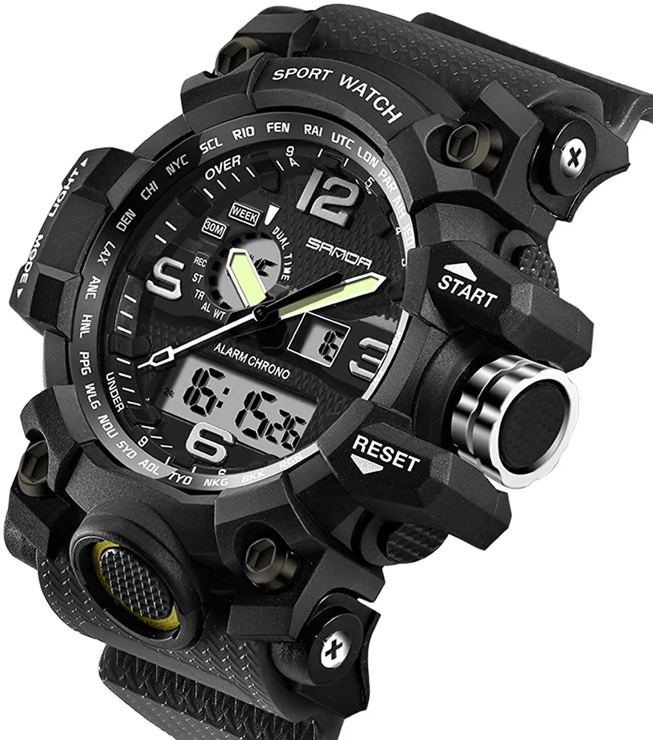 military time digital watch