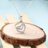 CZ Jewelry Love Couple Double Heart Pendant Charms And Pendants
