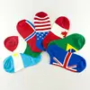 Wholesale fashion national flag ankle no show bowling socks for men