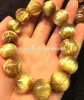 Golden hair Quartz round beads favoring highest quality Bracelet
