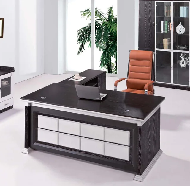 High Quality Cheap Price Black Office Unique Modern Executive Desk
