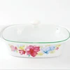 Flower hand painted cookware ceramic casserole set with lid
