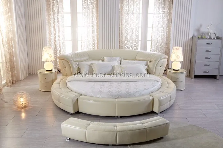 Luxury Round Leather Bed From Bed Furniture Manufacturer Buy Leather Round Bed,Luxury Round