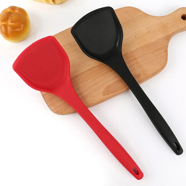 Nonstick Heat Resistant Extra Large Black Silicone Cooking Spatula Buy Black Silicone Spatula