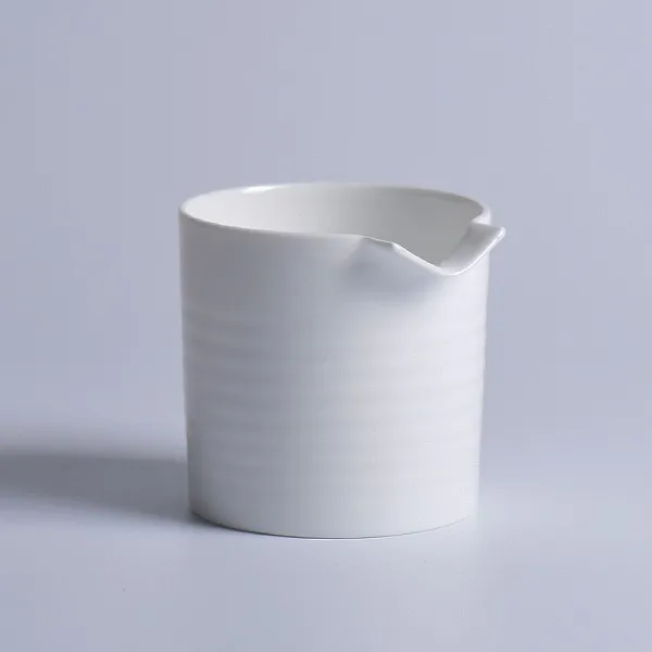White Round Ceramic Massage Candle Jar With Spout Buy Ceramic Candle