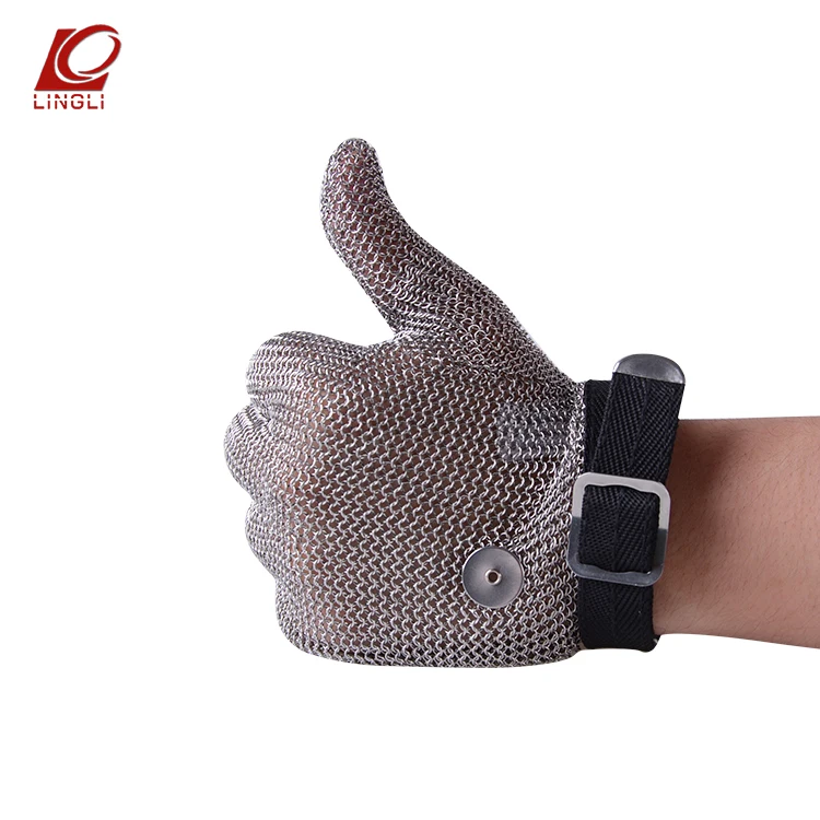 Stainless Steel Wire Mesh Cut Resistant Mechanic Gloves Protection Cut