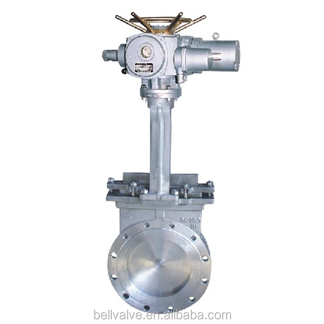 Dn350 Jis 10k Stainless Steel Electric Knife Gate Valve - Buy Electric ...