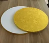 Gold Color Maple Pattern Foil cake drum, Food Grade Cake Drums