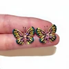 KM newest design earrimulticolor rhinestones cz infinity earring small butterfly wing earrings studs for girls christmas