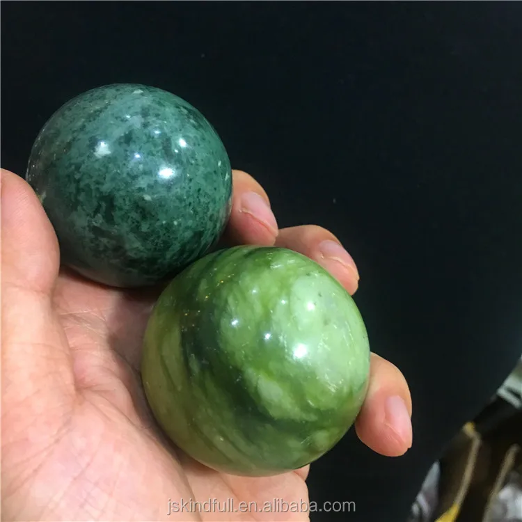 Wholesale Natural Southern Jade Stone Xinyi Jade Crystal Ball Beads