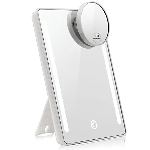 36 LED Lighted Makeup Mirror with Lights 10X Magnifying LED Vanity Mirror 180 Degree Rotation Travel Mirror
