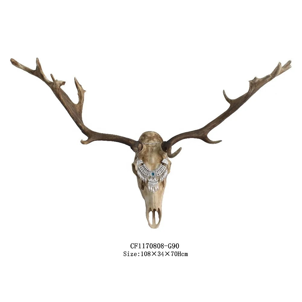 Home Decor Large Resin Animal Skull Head Deer Skull Head Wall Art SCULPTURE Home Decoration Artificial 70*20*46cm details